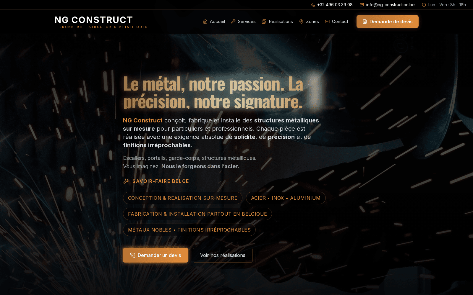 NG Construction — vue 1